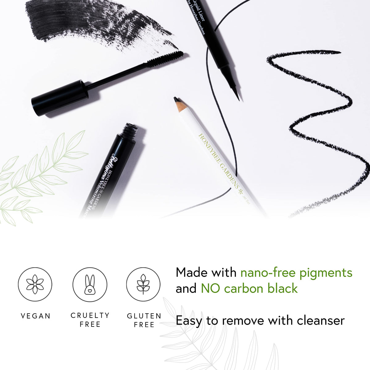 Honeybee Gardens ProTip Clean Liquid Liner, Black, Nano-Free Pigments, Long-Wearing, 0.034 fl oz Beauty & Personal Care Honeybee Gardens