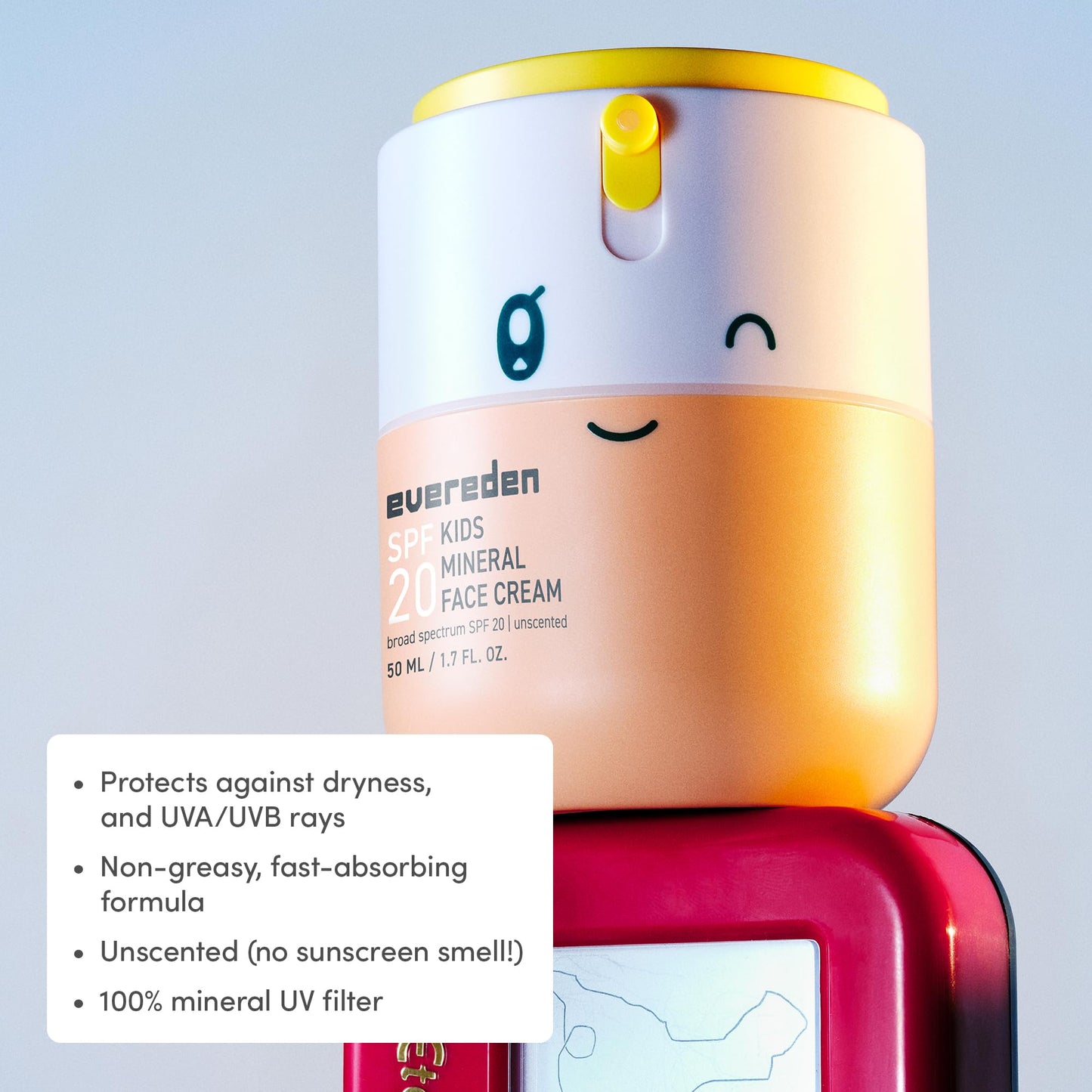 Evereden Kids Mineral Face Cream SPF 20 | Dermatologist-Tested, Moisturizer with Vitamin B5 & Zinc Oxide | Fragrance-Free, Clean, Vegan, No Beauty and Personal Care Evereden