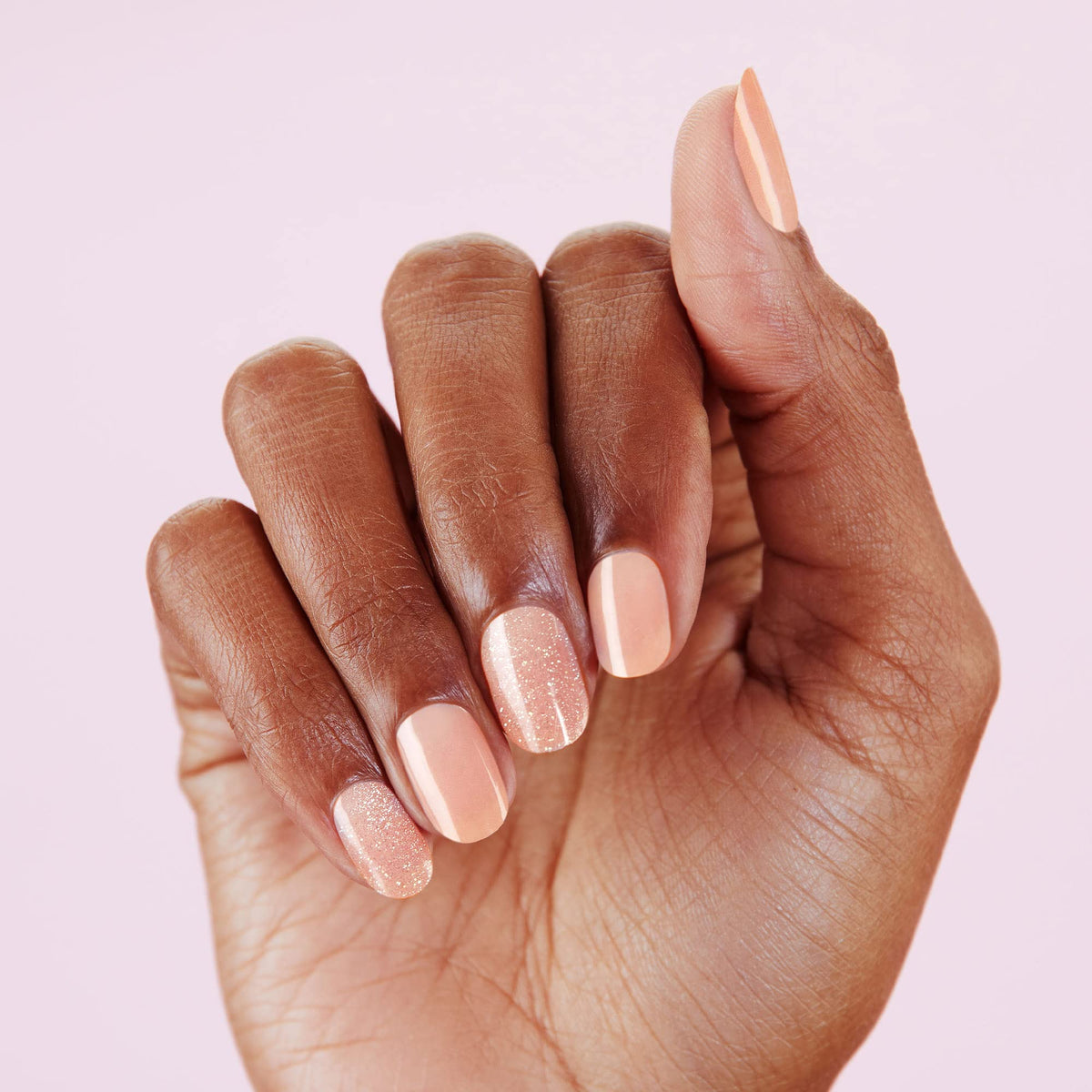Dashing Diva Glaze Nail Strips - Velvet Blush | Long Lasting, Chip Resistant, Semi-Cured Gel Nails | 34 Salon Quality Nude Ombre Set
