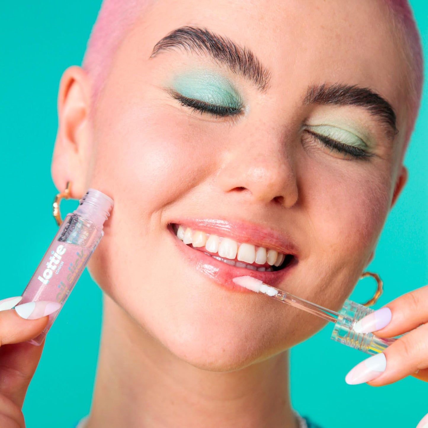 Lottie London Oil Slick in Watermelon Sugar, Nourishing & Hydrating Lip Oil Infused with Vitamin E, Vitamin B, Almond Oil and Jojoba Oil, Beauty and Personal Care Lottie London