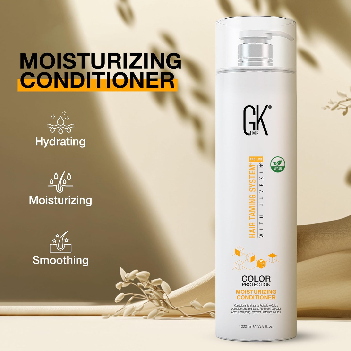 GK HAIR Moisturizing Conditioner Colored Hair Treated for Dry Damaged Repair Curls Intense Hydration Strengthening Frizz Control Keratin Treatment Beauty & Personal Care GK HAIR