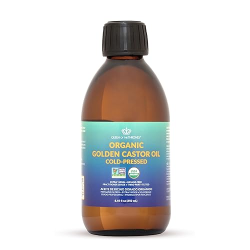 QUEEN OF THE THRONES Organic Golden Castor Oil | 100% Pure for Hair, Skin, Nails, Brows & Lashes | Hexane-Free | USDA Certified [8.4oz (250ml)] Beauty & Personal Care QUEEN OF THE THRONES