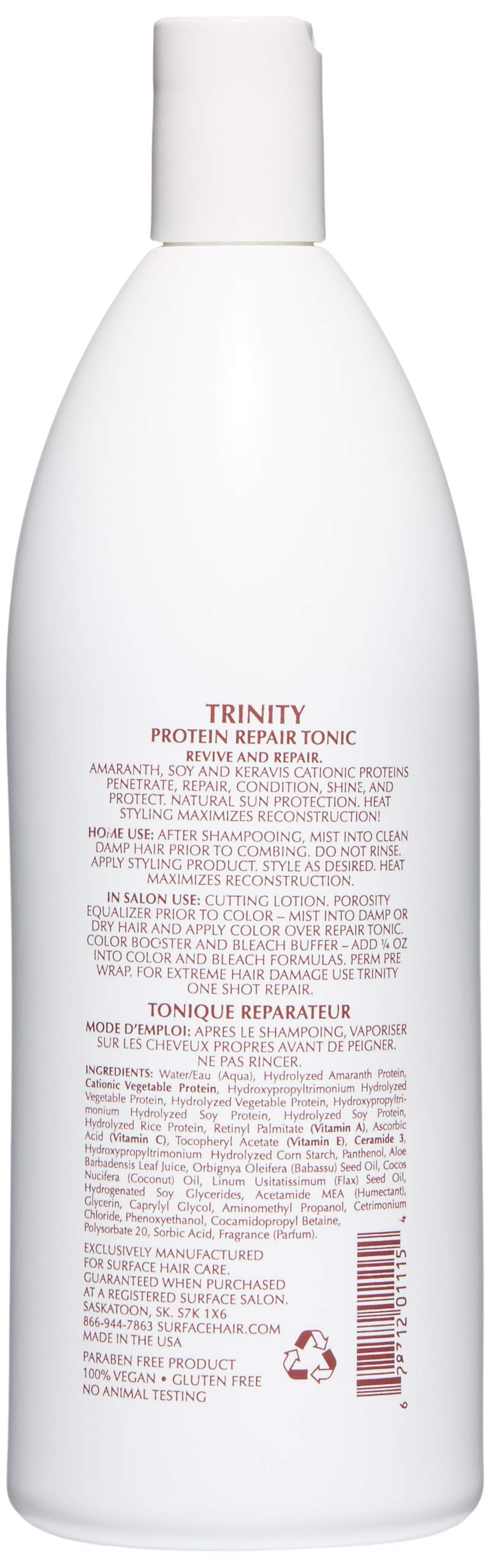 Surface Hair - Trinity Color Care One Shot Protein Repair Tonic- Cleansing, Shine, and Volume for Color Treated Hair - 32 fl oz Beauty & Personal Care SURFACE