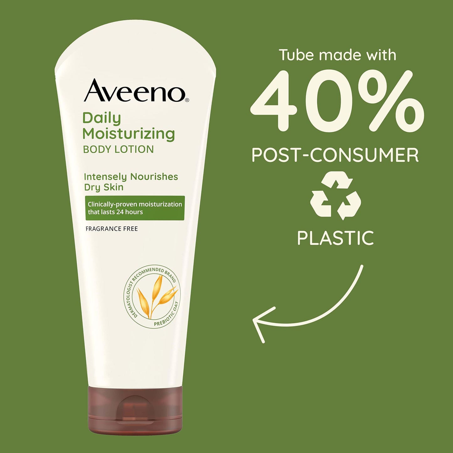 Aveeno Daily Moisturizing Body Lotion with Soothing Prebiotic Oat, Gentle Lotion Nourishes Dry Skin With Moisture, Paraben-, Dye- & Fragrance-Free Beauty & Personal Care Aveeno
