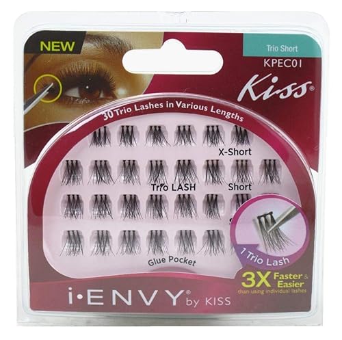 Kiss I Envy Trio Short 30 Trio Lashes (3 Pack) Beauty & Personal Care kiss i envy