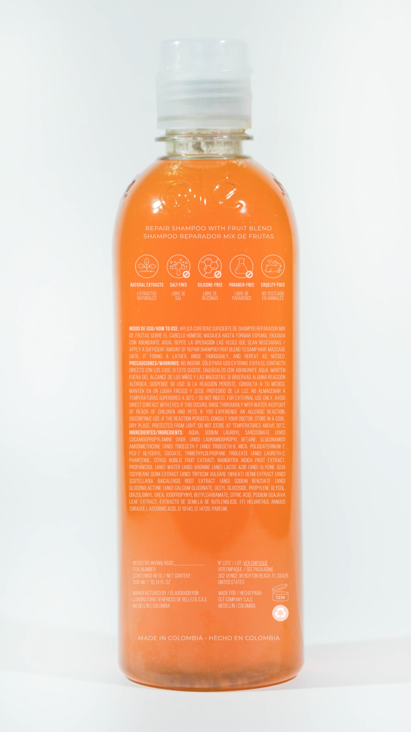 OLÉ Blond Duo Pack - Fruit Mix Shampoo Long Lasting Antioxidant 16.9 fl. oz. + OLÉ Mango Butter & Tangerine Extract Conditioner 16.9 fl. oz. Beauty & Personal Care OLÉ