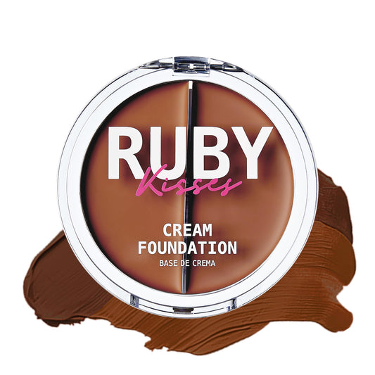 Ruby Kisses 3D Face Creator Cream Foundation & Concealer, 12 Hours Long Lasting, Medium to Full Coverage, Non-Greasy, Ideal for Makeup & Contour Beauty & Personal Care Ruby Kisses