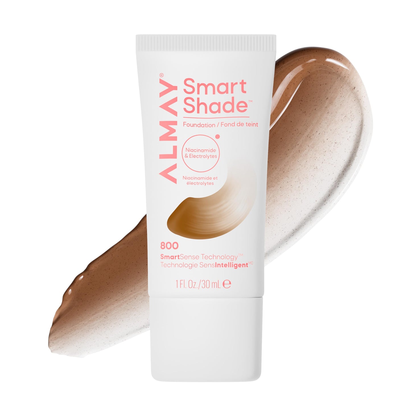 Almay Smart Shade™ Foundation, Oil-Free, Non-Comedogenic, Hypoallergenic, Vegan Face Makeup, 800 Deep, 1 fl oz Beauty & Personal Care Almay
