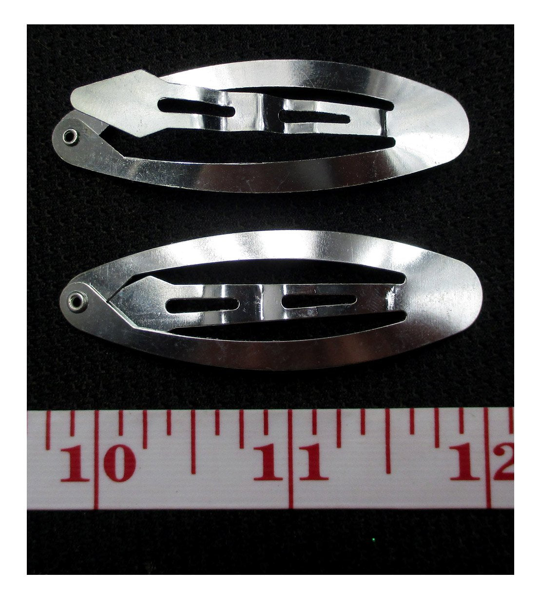 50pcs Metal Silver Oval Shape Snap Hair Clips/Barrettes for DIY 60mm Beauty & Personal Care All In One