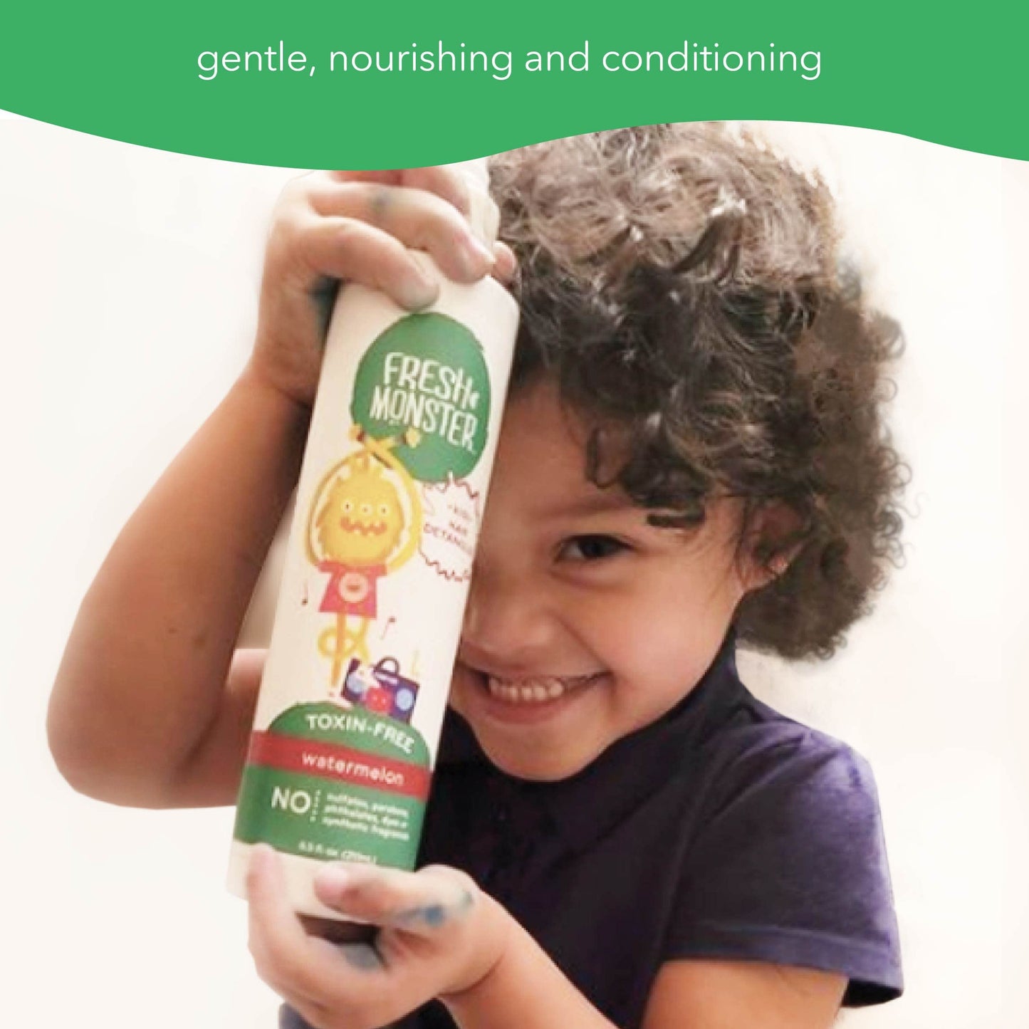 Fresh Monster Kids Detangler Spray, Toxin-Free, Hypoallergenic & Natural, Hair Conditioning Spray for Kids, Watermelon (2 Pack, 8.5oz/each) Beauty & Personal Care Fresh Monster