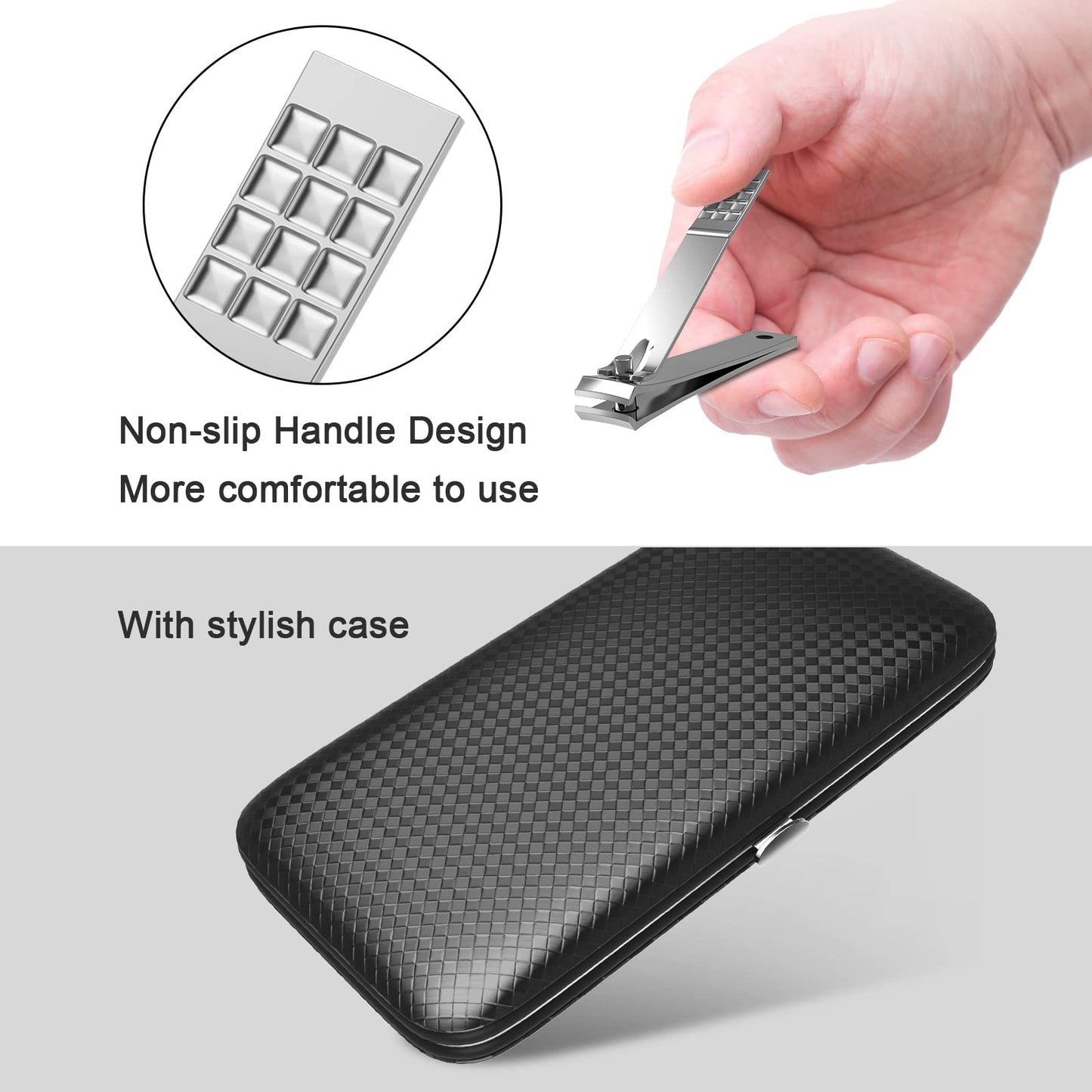 Tseoa Manicure, Pedicure Kit, Nail Clippers, Professional Grooming Kit, Nail Tools with Luxurious Travel Case, Set of 12 … (nail clippers 12pcs) Beauty & Personal Care TSEOA