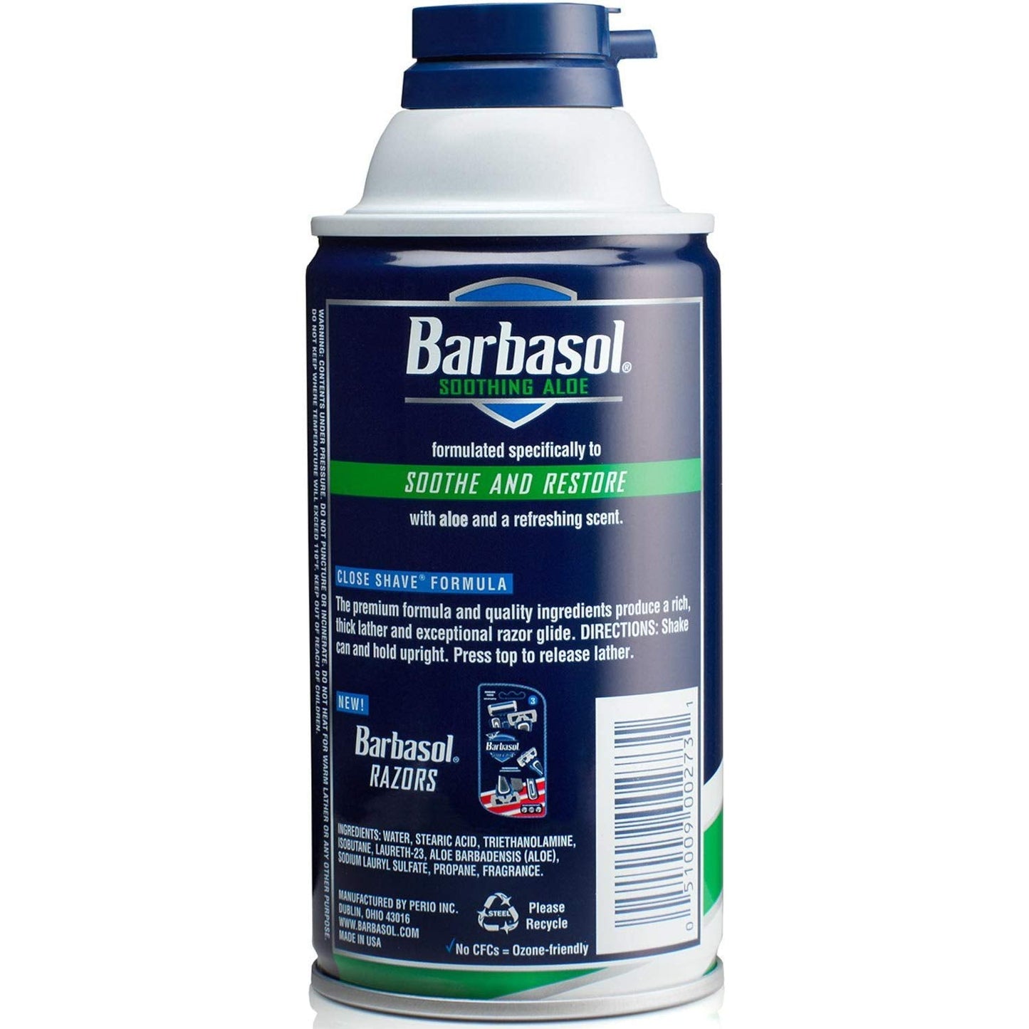 Barbasol Soothing Aloe Thick & Rich Shaving Cream 10 Oz (2 Pack) Beauty & Personal Care Barbasol