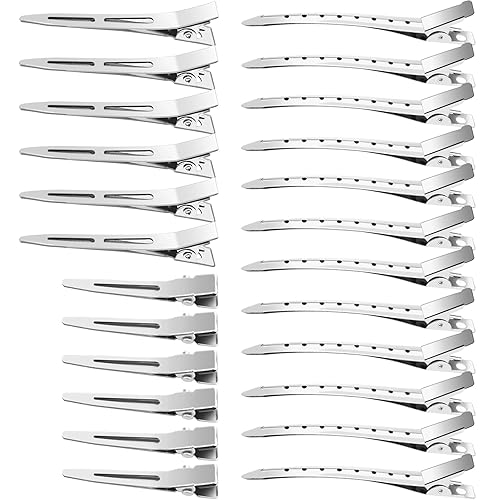 65Pcs Duck Billed Hair Clips for Styling Sectioning, Metal Silver Alligator Hair Clips for Women, 3 Sizes Long Hair Clip for Roller, Pin Curl Loc Beauty & Personal Care PHSZZ