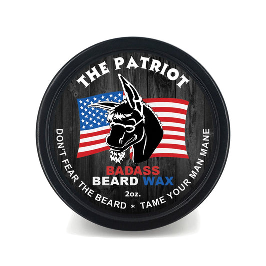 Badass Beard Care Beard Wax For Men - The Patriot, 2 oz - Softens Beard Hair, Leaves Your Beard Looking and Feeling More Dense Beauty and Personal Care Badass Beard Care