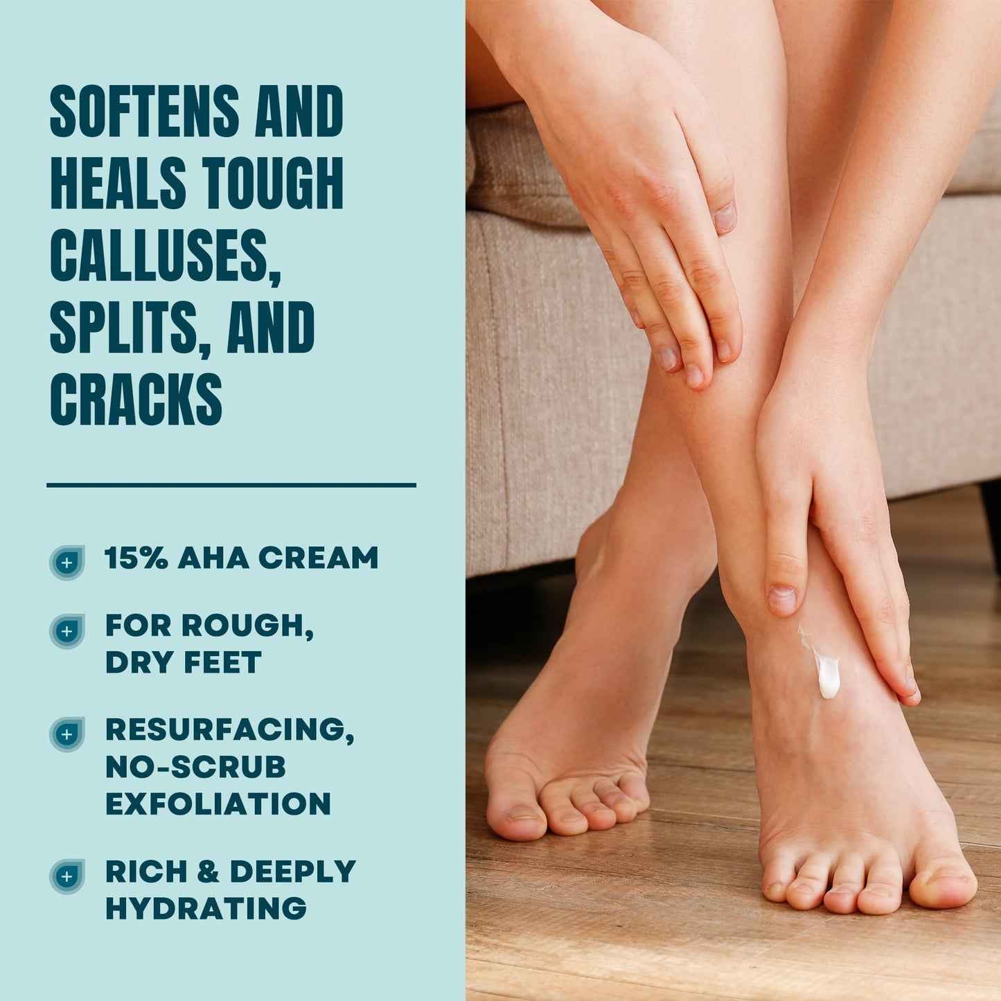 AmLactin Foot Repair Cream - Therapeutic Foot Cream for Dry Cracked Heels and Feet - Callus Softener - No-Scrub Exfoliator and Moisturizer with 15% Beauty & Personal Care AmLactin