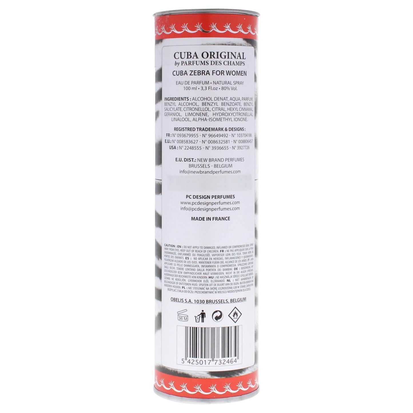Cuba Jungle Zebra By Champs For Women. Eau De Parfum Spray 3.3 Oz. Beauty & Personal Care Cuba