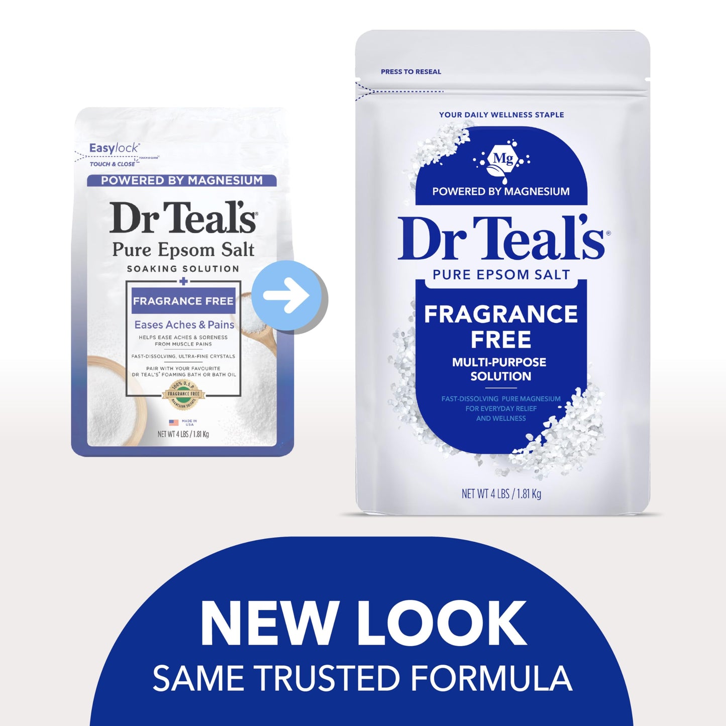 Dr Teal's Epsom Salt Magnesium Soak, Fragrance Free, 4 lbs Beauty and Personal Care Dr Teal's