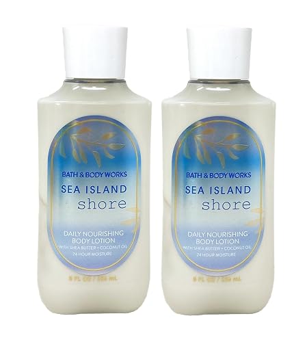 Bath and Body Works Body Lotion, Set of 2, 8oz Each (Sea Island Shore) Beauty & Personal Care Bath & Body Works