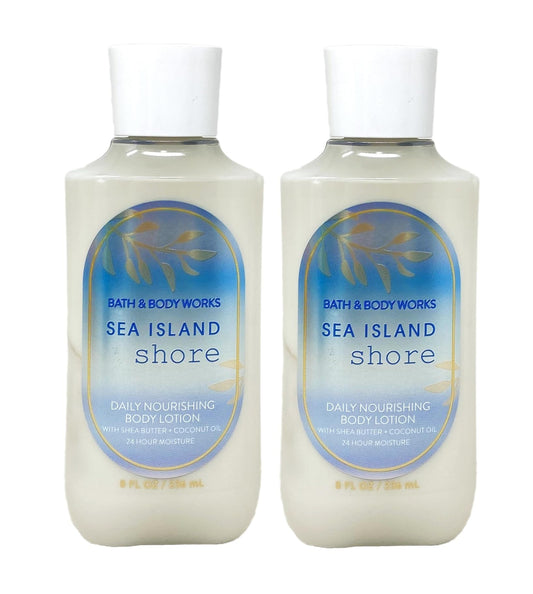 Bath and Body Works Body Lotion, Set of 2, 8oz Each (Sea Island Shore) Beauty & Personal Care Bath & Body Works
