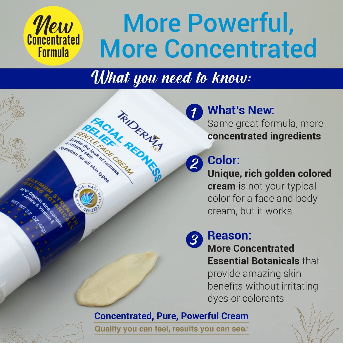 TriDerma Facial Redness Relief Gentle Face Cream, Soothing & Relieving Daily Moisturizer for Redness, Repair Uneven Skin Tone, Irritated or Sensitive Beauty & Personal Care TriDerma