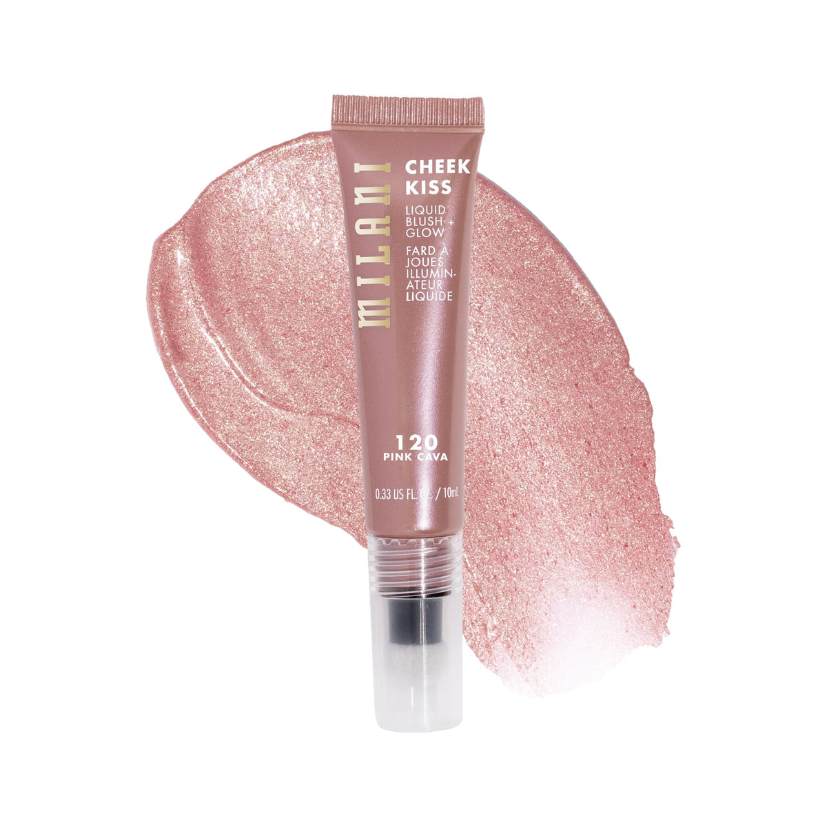 Milani Cheek Kiss Blush + Glow, Liquid Blush and Highlighter - Pink Cava