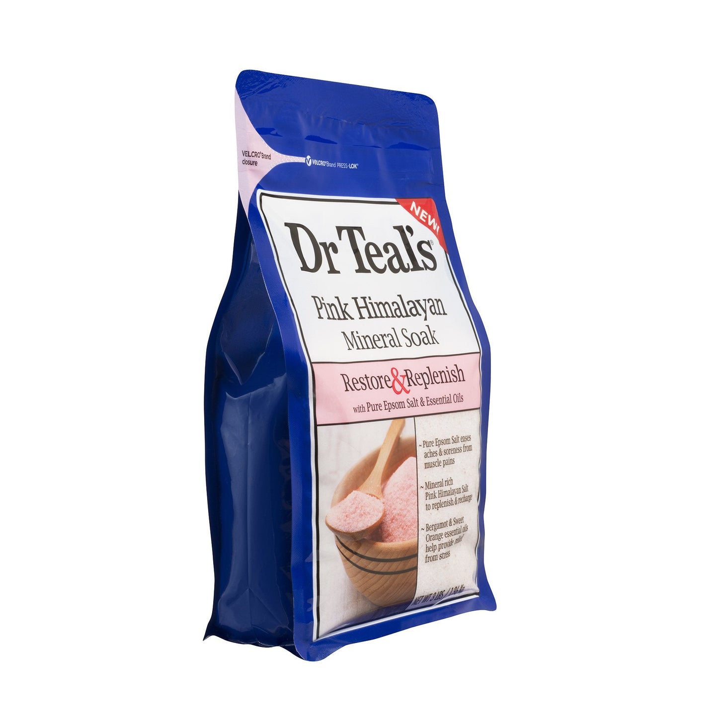 Dr Teal's Epsom Salt Soaking Solution, Restore & Replenish, Pink Himalayan Mineral Soak, 4 Count - 3lb Bags, 12lbs Total Beauty and Personal Care Dr Teal's