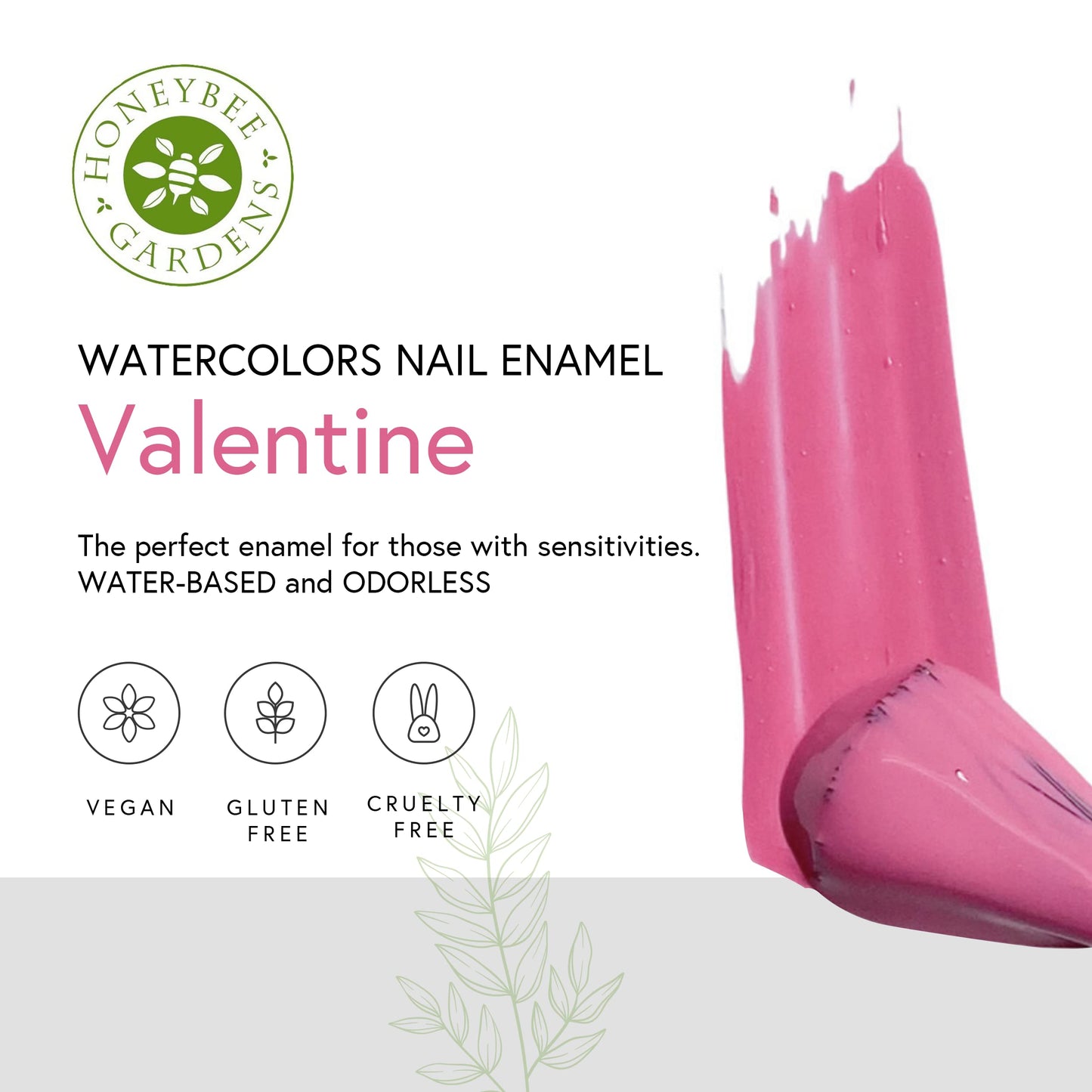 Honeybee Gardens Water-Based Nail Enamel, Valentine, Matte True Medium Pink, Eco-Friendly, Odorless & Vibrant Polish, 0.5 fl oz Beauty & Personal Care Honeybee Gardens