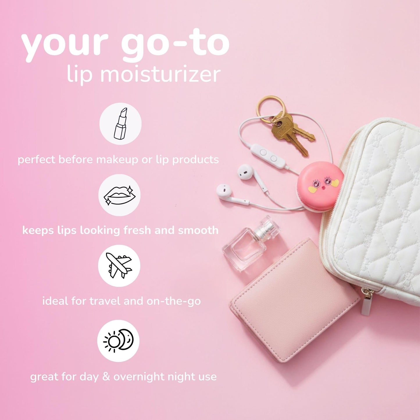 The Crème Shop Bubble Mates Macaron Lip Balm - Korean Lip Butter Balm Formulated with Hyaluronic Acid and Murumuru Butter for Moisturized, Smooth Lips Beauty and Personal Care The Crème Shop