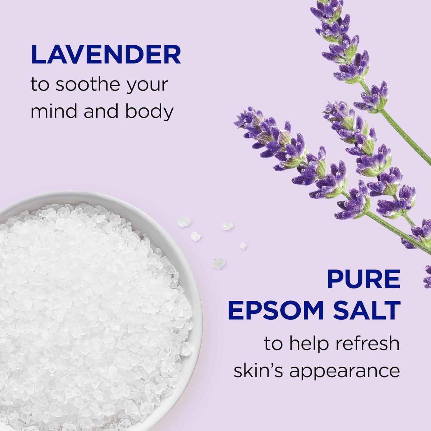 Dr. Teal's Epsom Salt Soaking Solution and Foaming Bath with Pure Epsom Salt Combo Pack, Lavender Beauty and Personal Care Dr Teal's