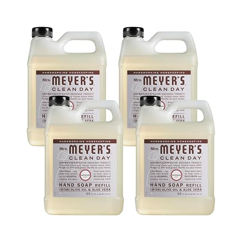 MRS. MEYER'S CLEAN DAY Hand Soap Refill, Made with Essential Oils, Lavender, 33 fl. (Pack of 4) Beauty & Personal Care Mrs. MEYER'S