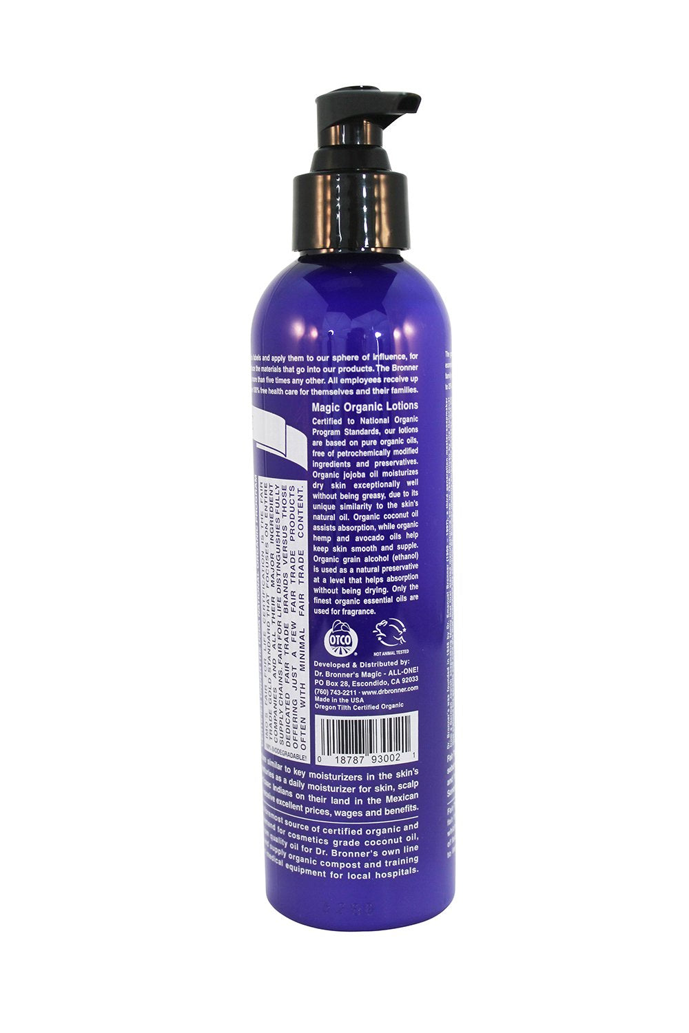 Dr. Bronner's & All-One Organic Lotion for Hands & Body, Peppermint, 8-Ounce Pump Bottles (Pack of 2) Beauty & Personal Care Dr. Bronner's
