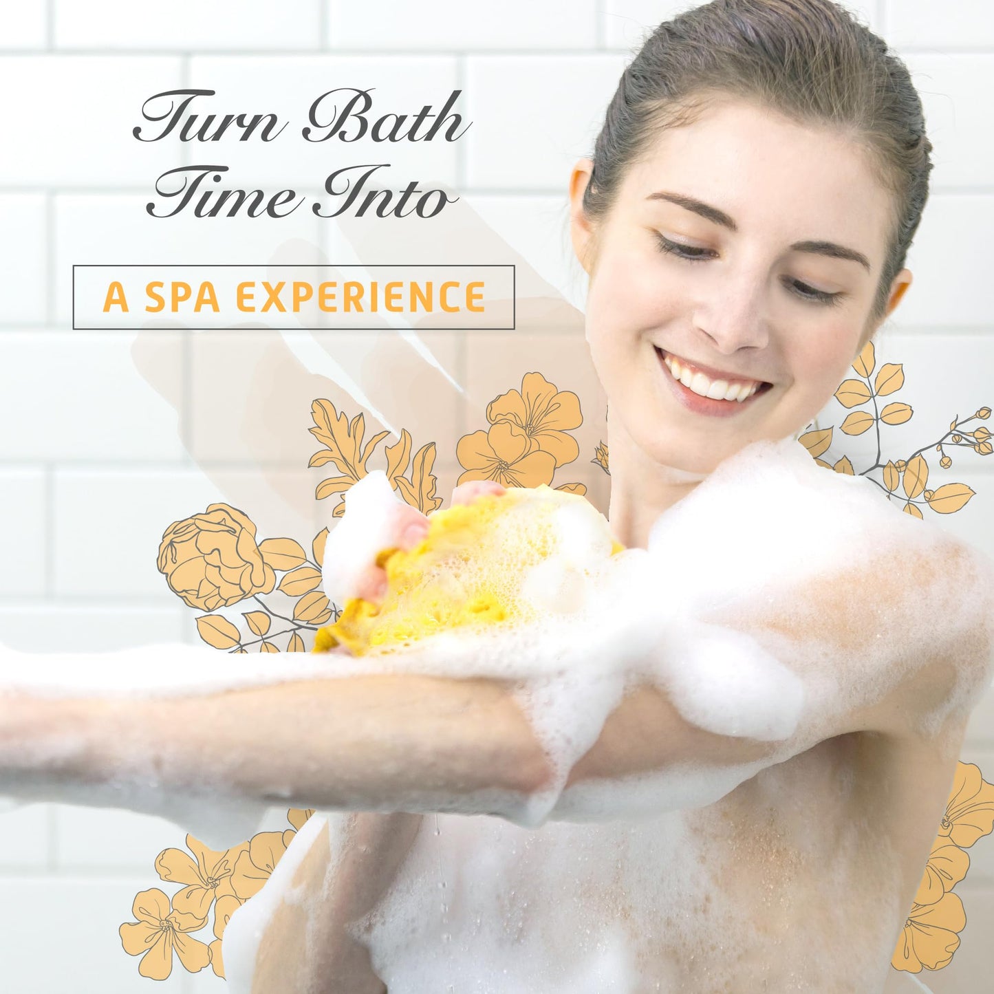 Spongentle Loofah Sponge for Shower and Bathing, Bath Sponge with Dual Texture, Shower Pouf for Gentle and Deep Exfoliation, Large Size Body Scrubber Beauty & Personal Care Sunlite Sports
