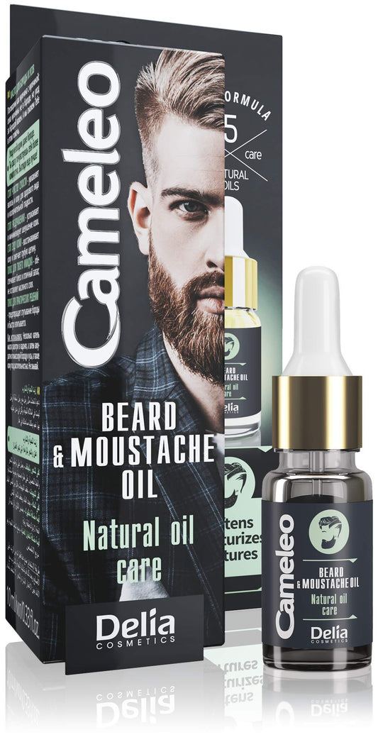 Delia Cameleo Men Beard and Moustache Oil Natural Oil Care 10ml Beauty and Personal Care Cameleo