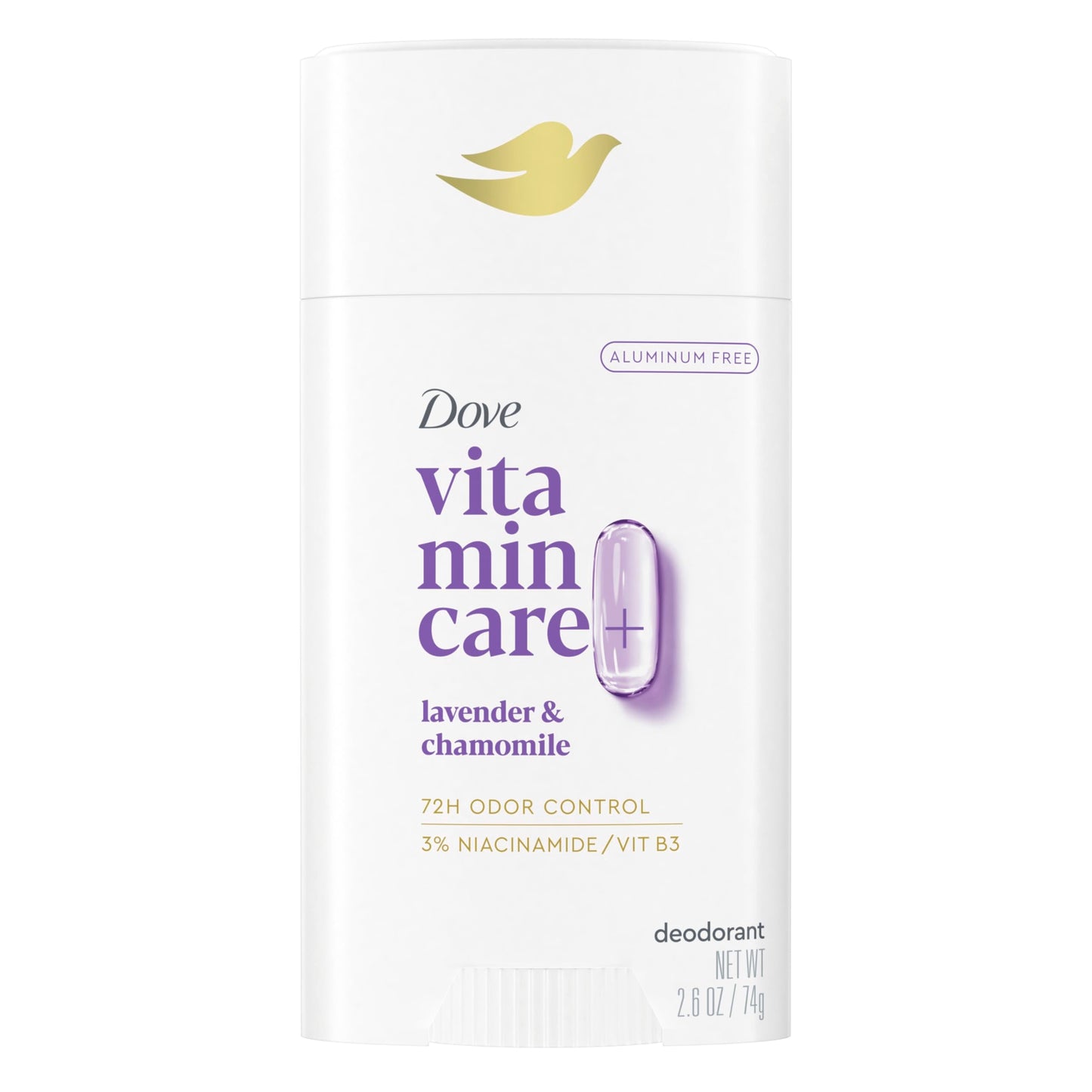 Dove VitaminCare+ Aluminum Free Deodorant Stick for 72H Odor Protection Lavender & Chamomile Breathable Deodorant for Women 2.6 oz Beauty and Personal Care Dove
