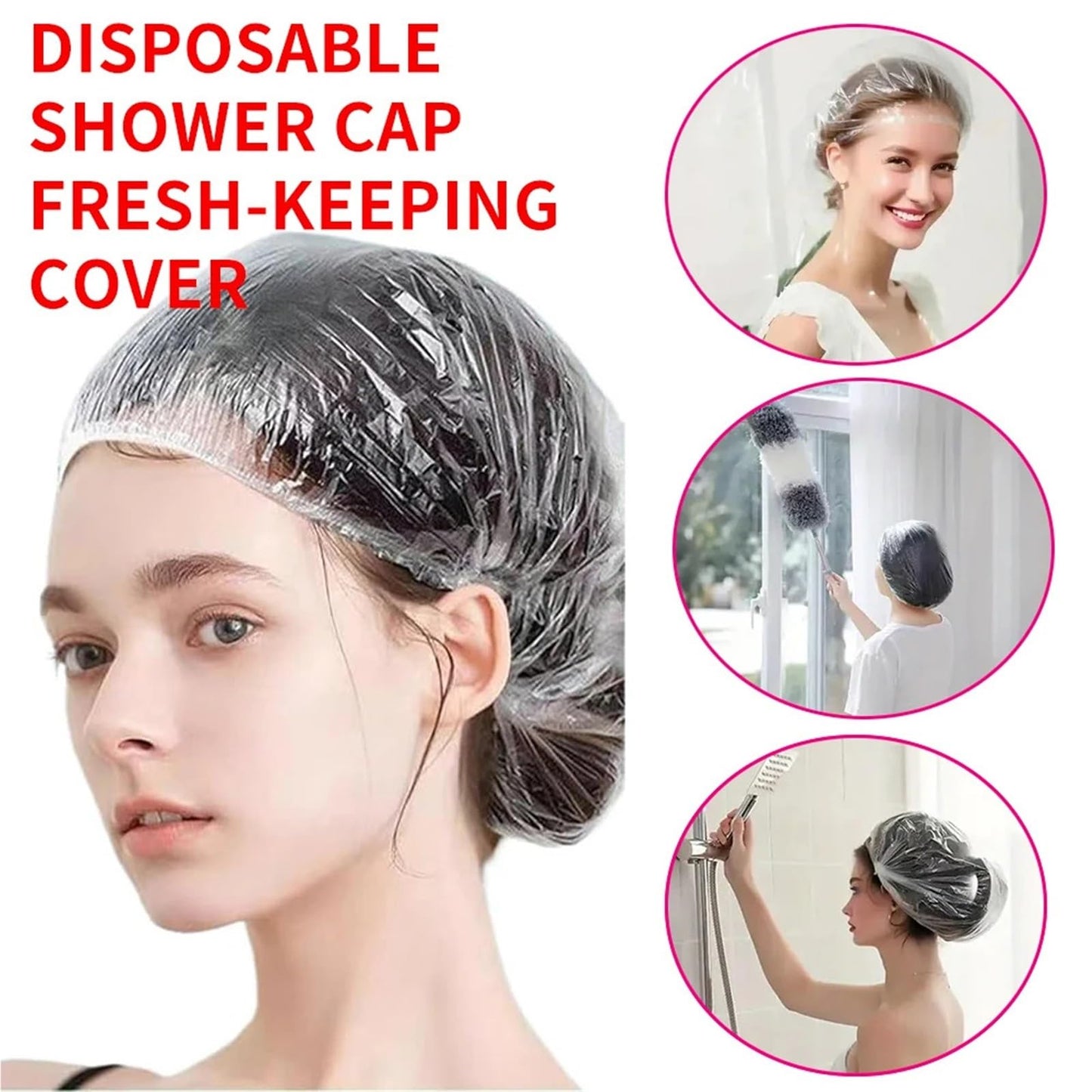 150/300/1500/3000pcs Disposable Shower Cap - Waterproof Plastic Men's and Women's Hair Caps(1500pcs) Beauty and Personal Care Nuqsx