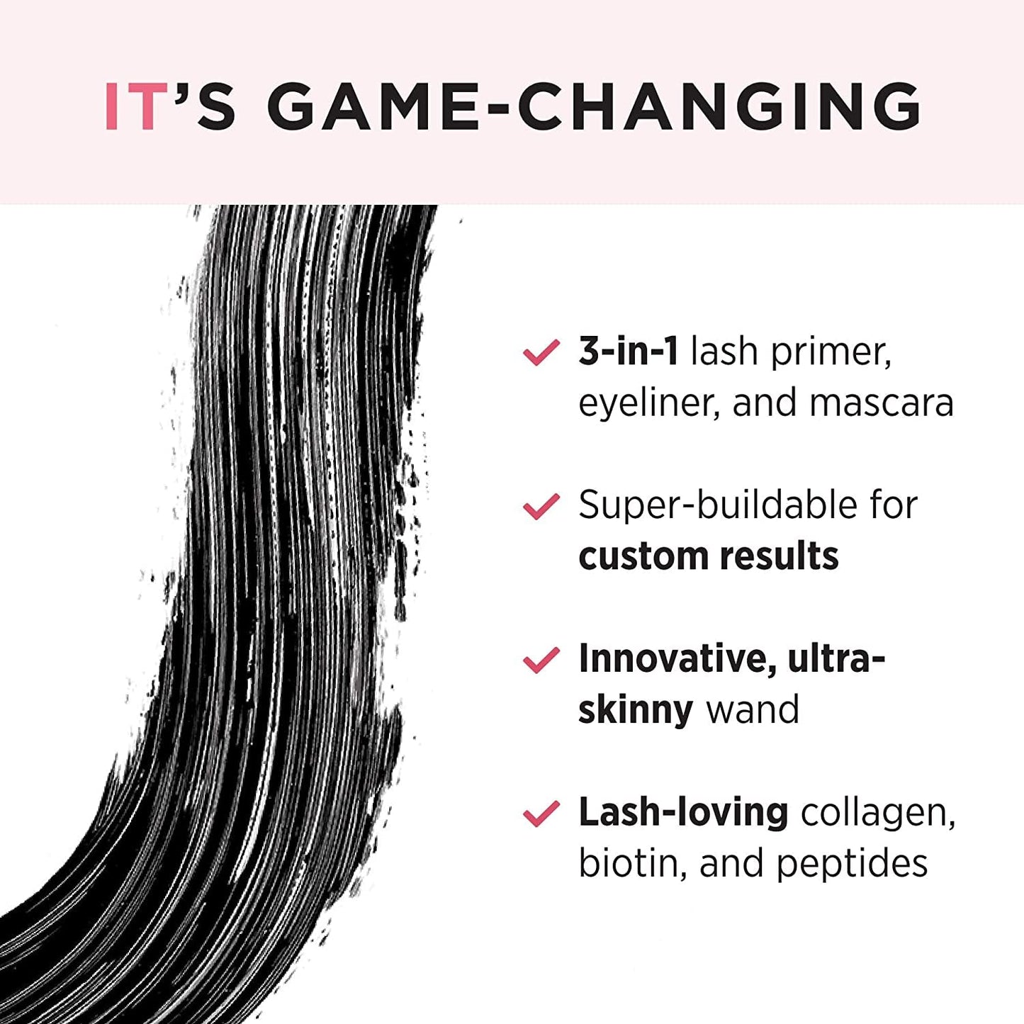 IT Cosmetics Tightline 3-In-1 Lash Primer, Eyeliner & Black Mascara - Lengthens & Conditions Lashes - Ultra-Skinny Wand - Infused With Collagen Beauty & Personal Care IT Cosmetics
