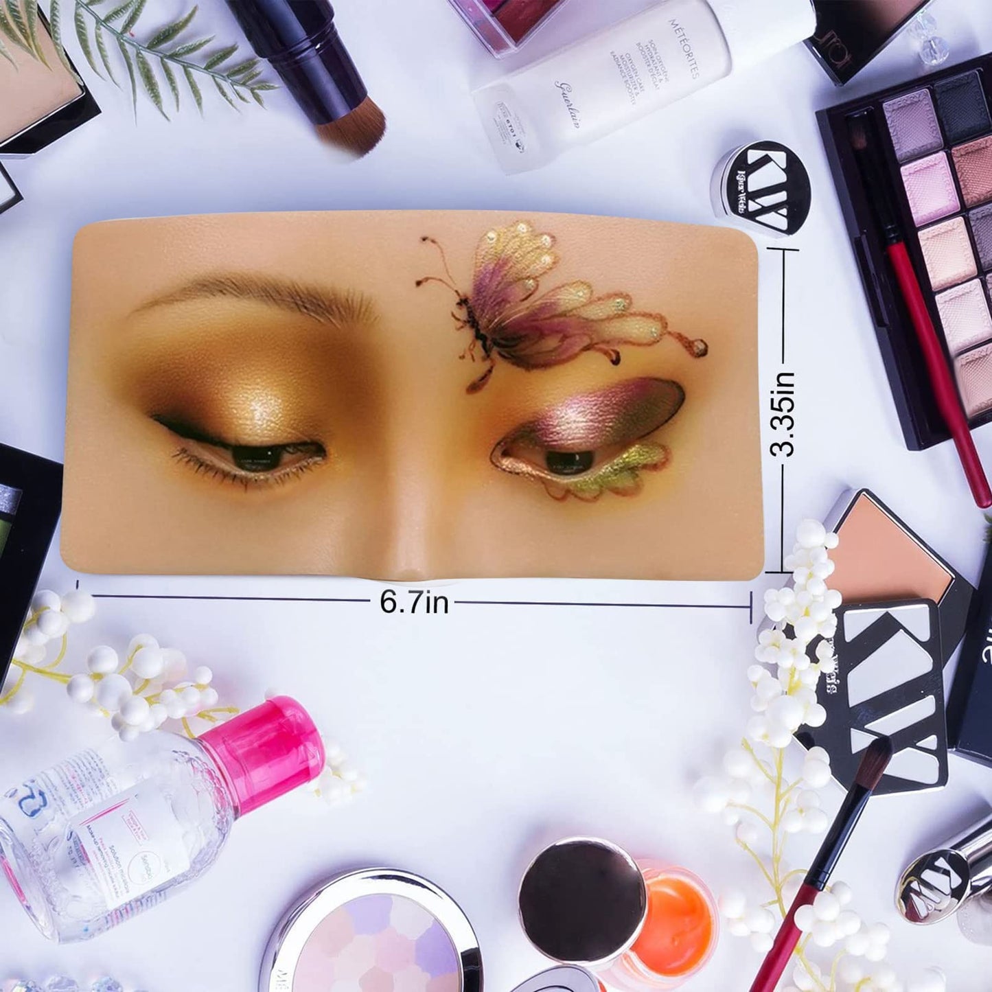 muzlee Face Eyes Makeup Practice Board 3D Realistic Face Skin Board Practice Model for Eyeshadow Eyeliner Eyebrow Lash Mapping Beauty & Personal Care muzlee