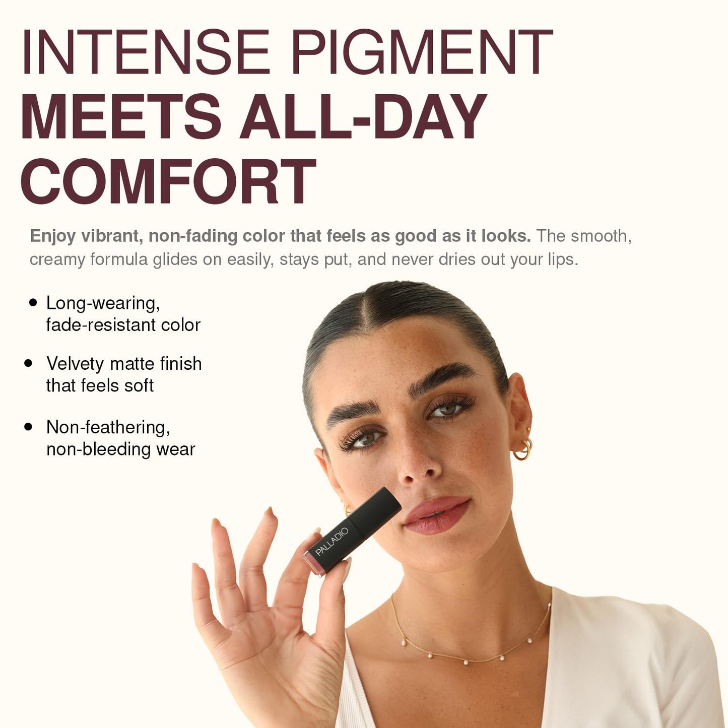 Palladio Herbal Matte Lipstick, Coral, Creamy and Full Coverage Long Lasting Matte Lipstick Beauty & Personal Care Palladio