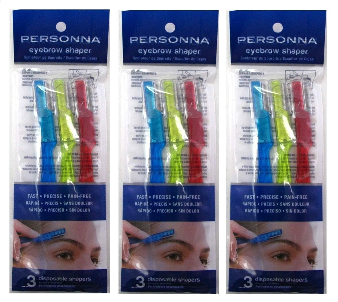 Personna Eyebrow Shaper For Men And Women - 3 Ea (Pack of 3) bundle Beauty and Personal Care Personna