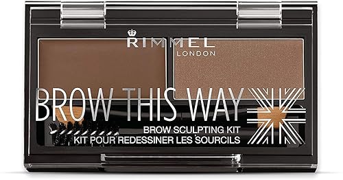 Rimmel Brow This Way Sculpting Kit, Medium Brown, Powder 0.04 Ounce, Wax 0.03 Ounce Beauty & Personal Care Rimmel
