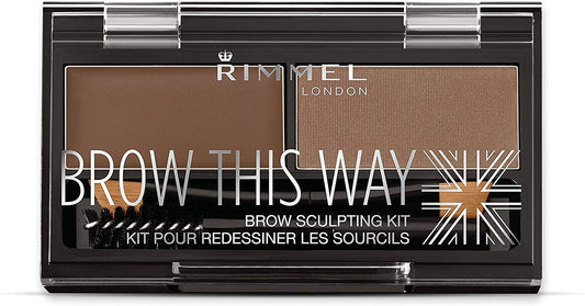 Rimmel Brow This Way Sculpting Kit, Medium Brown, Powder 0.04 Ounce, Wax 0.03 Ounce Beauty & Personal Care Rimmel