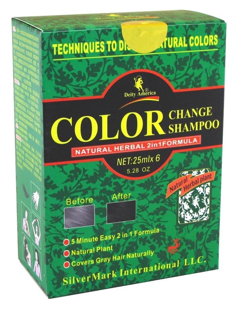 Deity Shampoo Color Change Kit Natural Herbal 2N1 Black (Pack of 2) Beauty & Personal Care Deity America