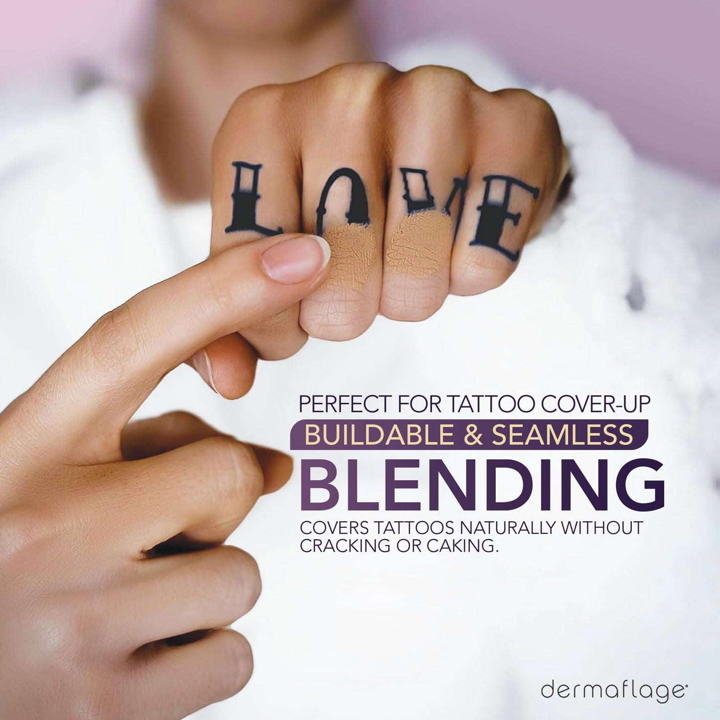 Dermaflage Tattoo Cover Up Makeup (Light) - Bruise Full Coverage Concealer - Full Coverage Waterproof Concealer for Bruise, Scar & Acne - Smudge Proof Beauty & Personal Care Dermaflage