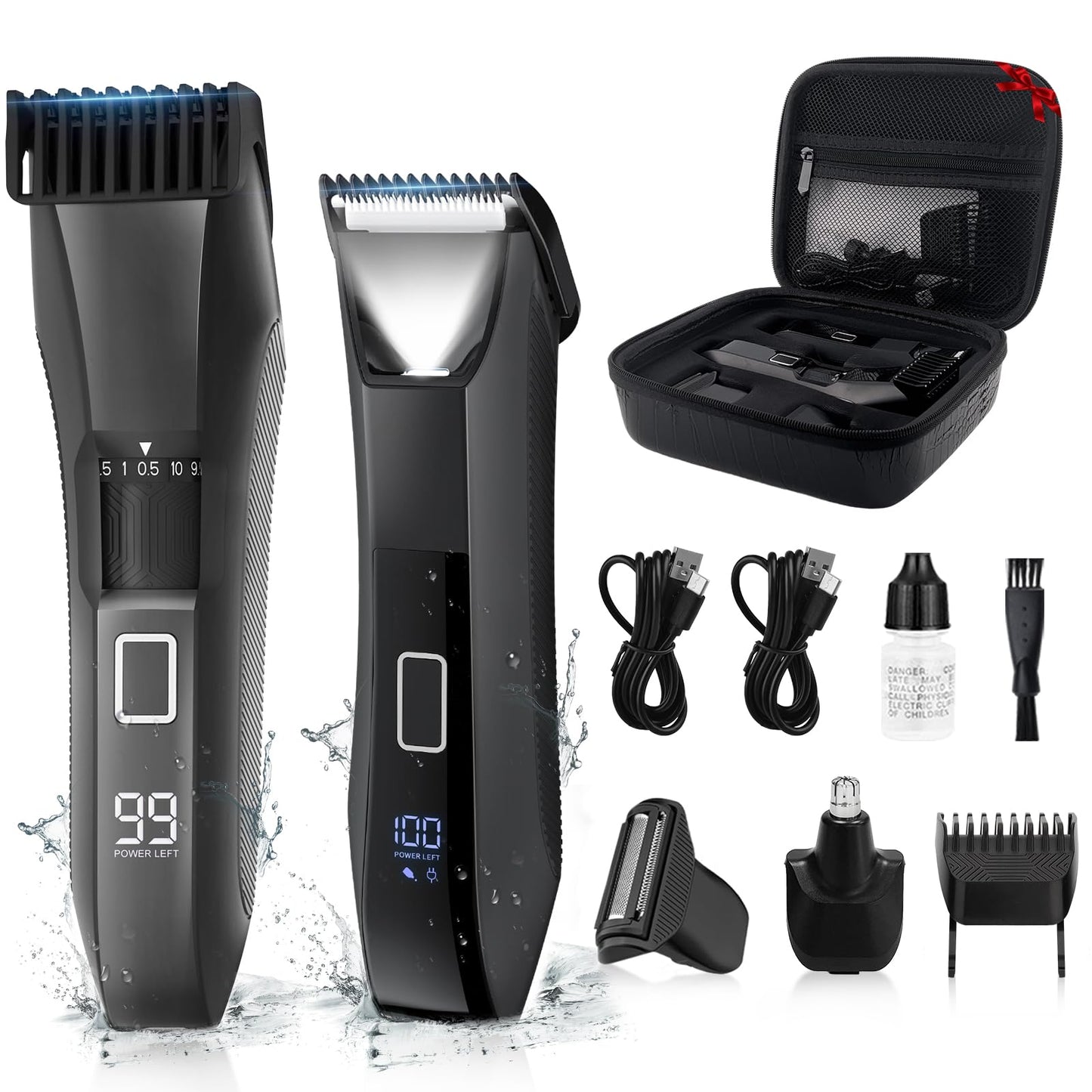 Beatslm Manscape Beard Trimmer for Men, Groin & Body Hair Trimmer, Ball Shaver, Nose Hair Clippers, All-in-One IPX7 Waterproof Men's Wet/Dry Groomer Beauty and Personal Care Beatslm