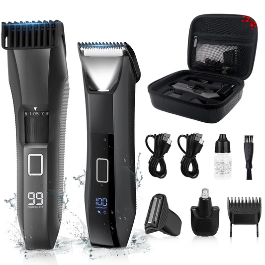Beatslm Manscape Beard Trimmer for Men, Groin & Body Hair Trimmer, Ball Shaver, Nose Hair Clippers, All-in-One IPX7 Waterproof Men's Wet/Dry Groomer Beauty and Personal Care Beatslm