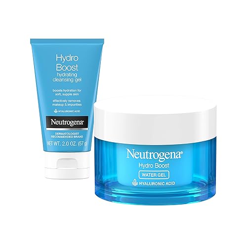 Neutrogena Hydro Boost Water Gel Daily Facial Moisturizer with Hyaluronic Acid, 1.7 fl. oz, Hydro Boost Hydrating Facial Cleansing Gel with Hyaluronic Beauty & Personal Care Neutrogena