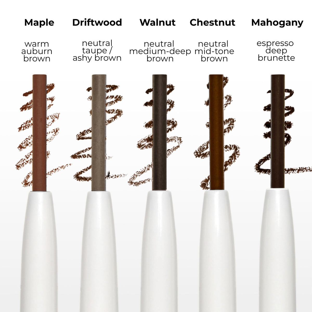 Honeybee Gardens Fine Point Brow Pencil, Walnut, Long-Lasting Eyebrow Definition, Vegan, Cruelty-Free Beauty