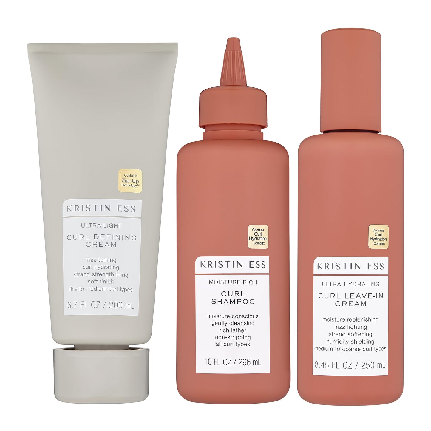 Kristin Ess Bouncy Curls Curly Hair Care Set - Moisturizing Shampoo, Hydrating Leave In Conditioner, Ultra Light Curl Defining Cream for Anti Frizz Beauty & Personal Care Kristin Ess