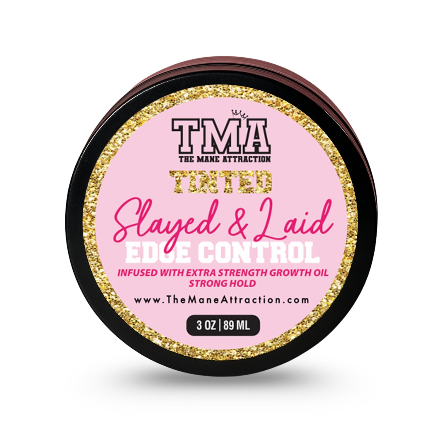 The Mane Attraction Black Edge Control Tinted- 3oz | Edge Gel for Thinning Hairlines | Flake-Free Growth Gel with Strong Hold for Natural Styles Beauty & Personal Care The Mane Attraction