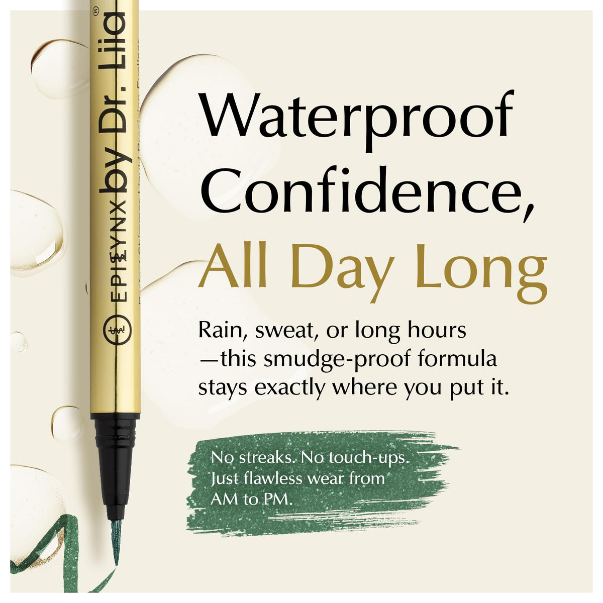 Liquid Eyeliner - Hypoallergenic Eyeliner with Fine Brush Tip, Long-Lasting Waterproof Eye Liner - Cruelty-Free, Vegan, Hypoallergenic, Gluten-Free Beauty & Personal Care EPILYNX